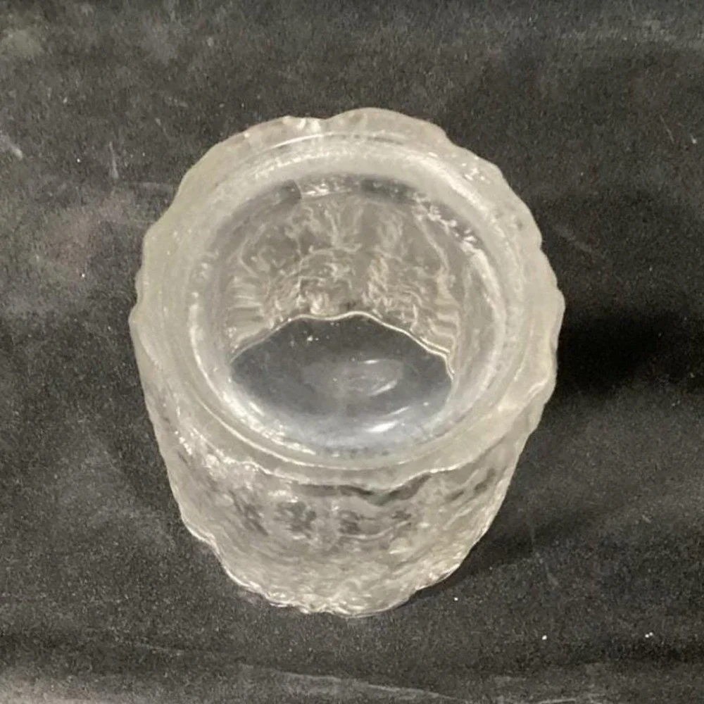 Hoya Glacier Ice Bark Crystal Rocks Glasses, Set of 4, Textured Lowball Tumblers